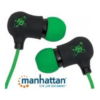Manhattan Black-Green Sound Science Nova Sweatproof Earphones