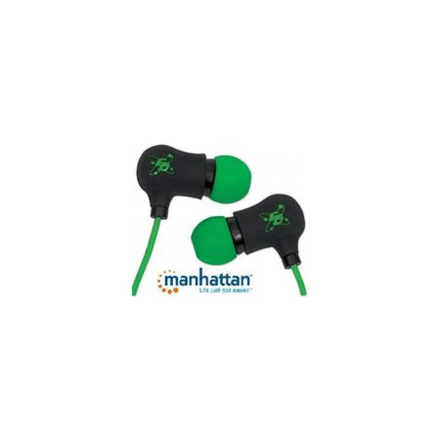 Manhattan Black-Green Sound Science Nova Sweatproof Earphones