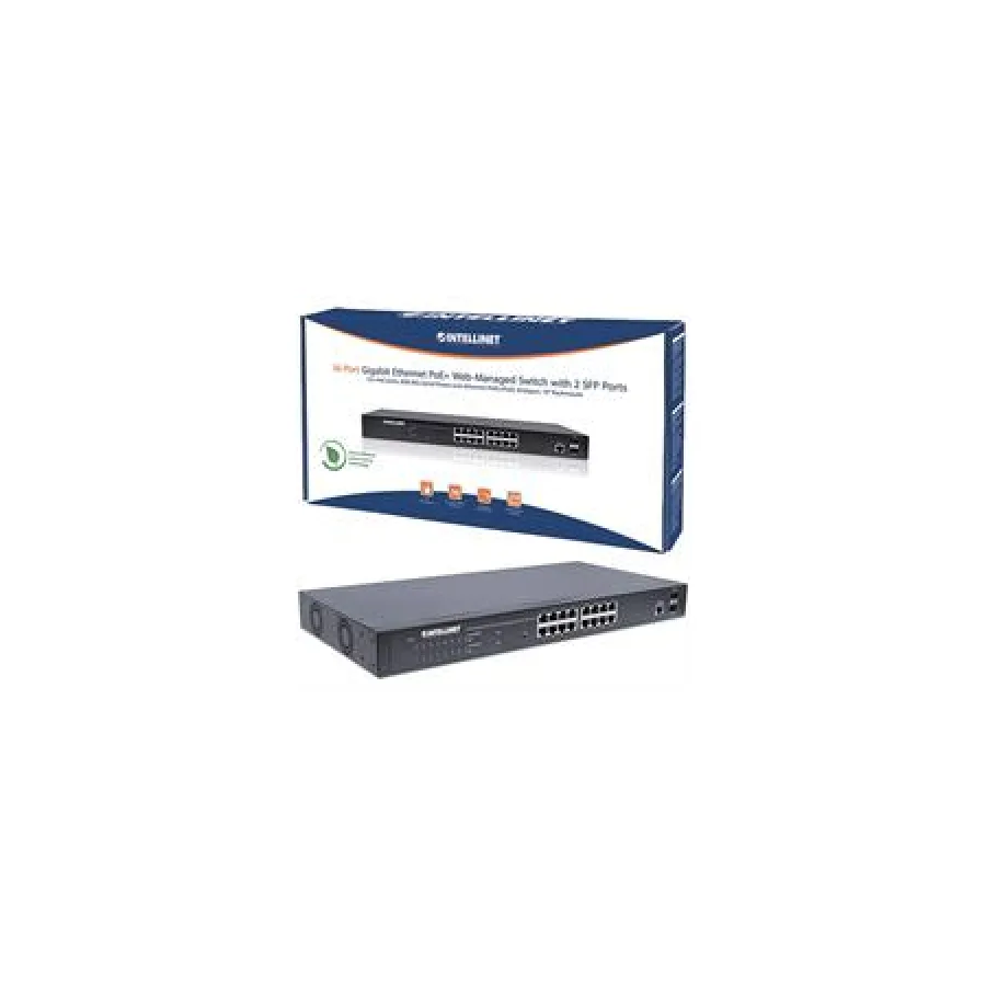 Intellinet 16-Port Gigabit Ethernet PoE Plus