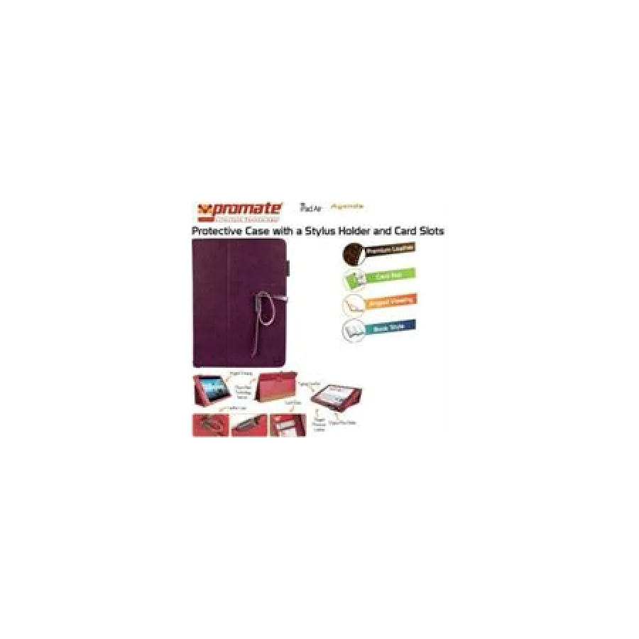 Promate Agenda Premium Protective Leather Case with Stylus