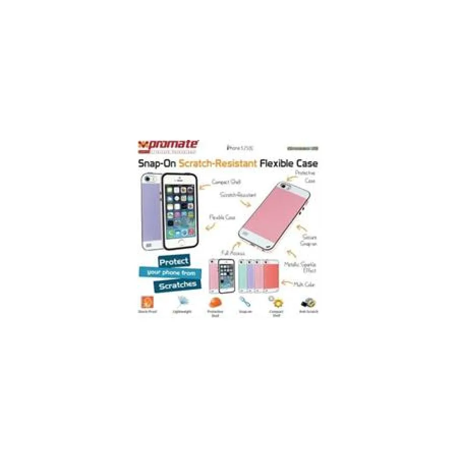 Promate Green Grosso i5 Striped FlexiGrip Snap Case