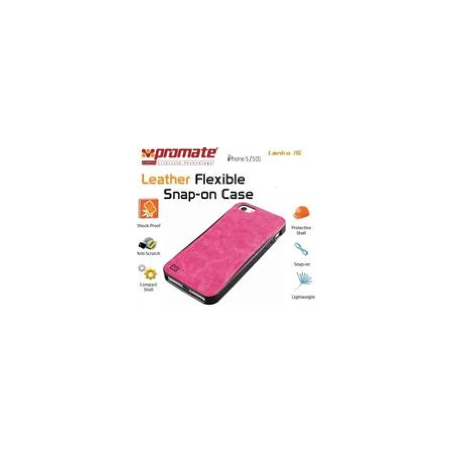 Promate Pink Lanko.i5 Hand Crafted Leather Case