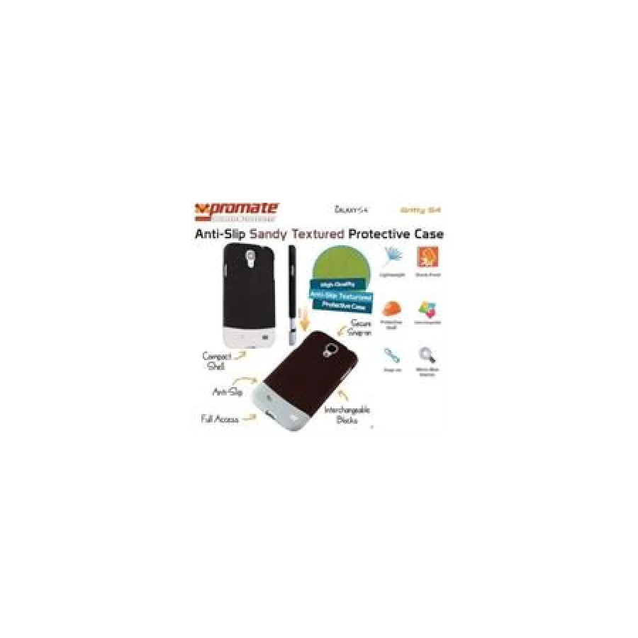 Promate Black Gritty.S4 Antislip protective case