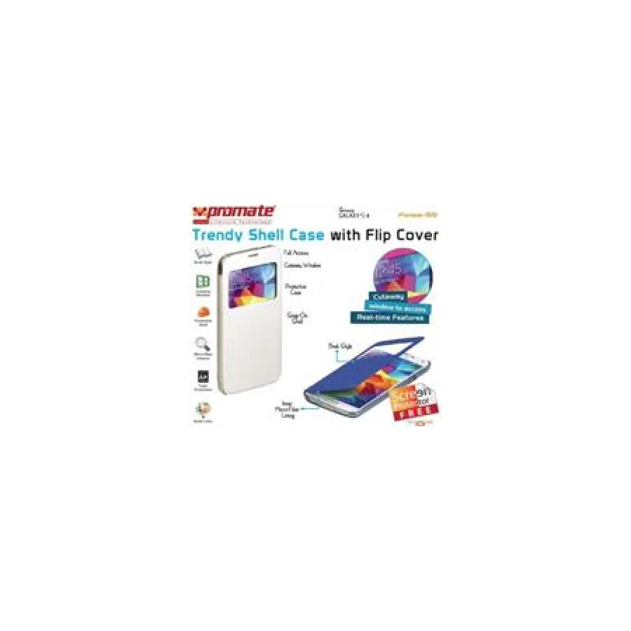 Promate Fenes S5 Bookcover with window Colour:White