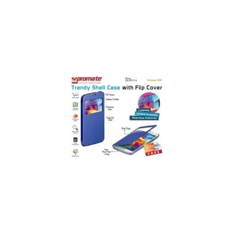 Promate Fenes S5 Bookcover with window Colour:Blue