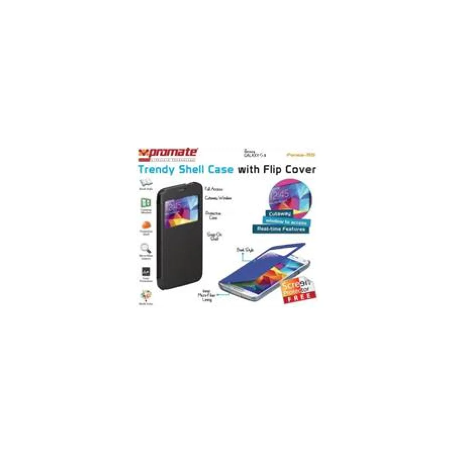 Promate Fenes S5 Bookcover with window Colour:Black