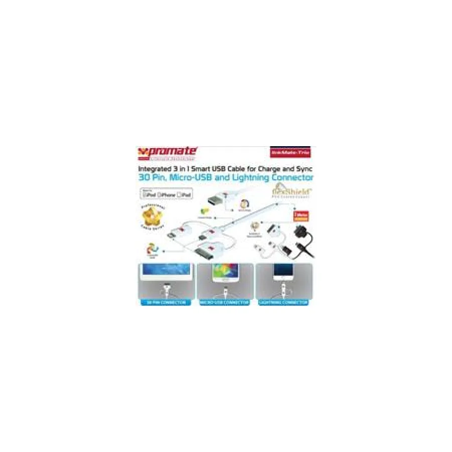 Promate linkMate-trio Integrated 3 in