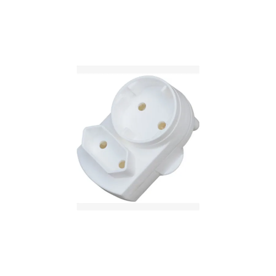 Noble 2 Pin Single European And Round Schuko Adaptor