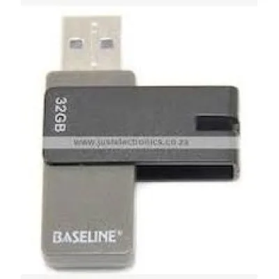 Baseline 32GB USB 2.0 Swivel Flash Drive