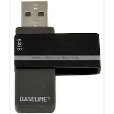 Baseline 64GB USB 2.0 Swivel Memory Stick