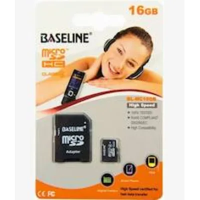 Baseline 16GB MicroSDHC CL10 Memory Card