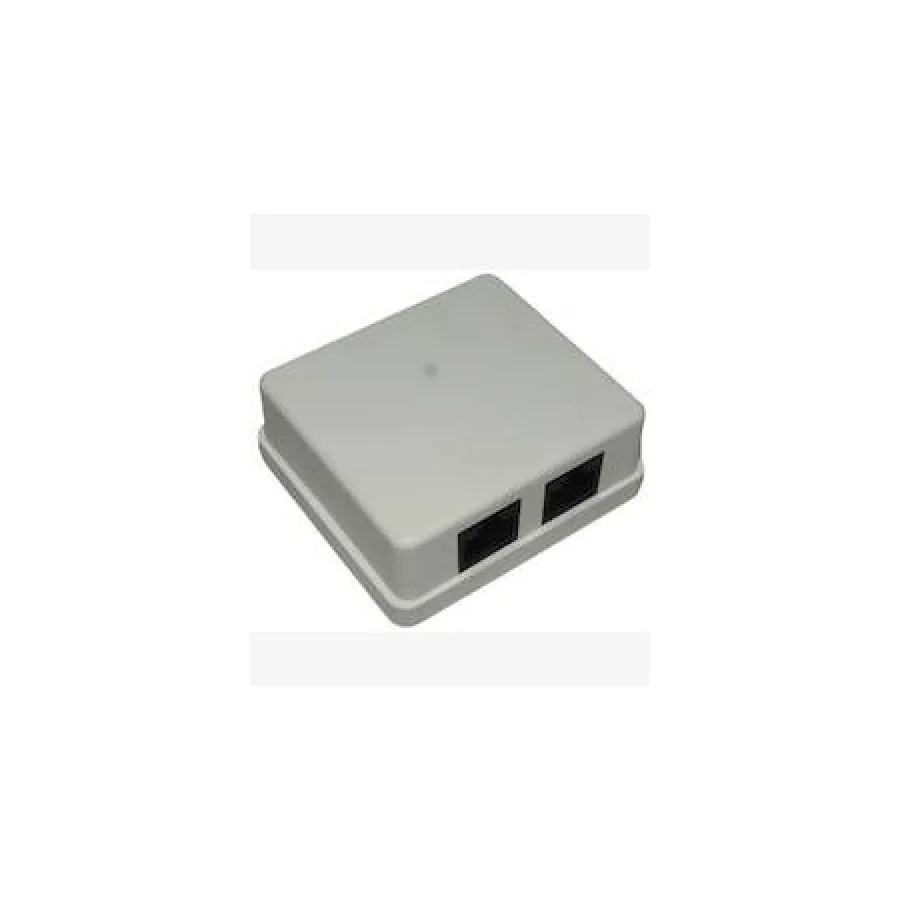 LinkQnet RJ45 CAT 6 Double Wall Mount Surface Box