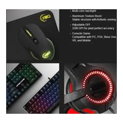 KWG Draco E1A 4 in 1 RGB Multi Colour Backlit Gaming Combo