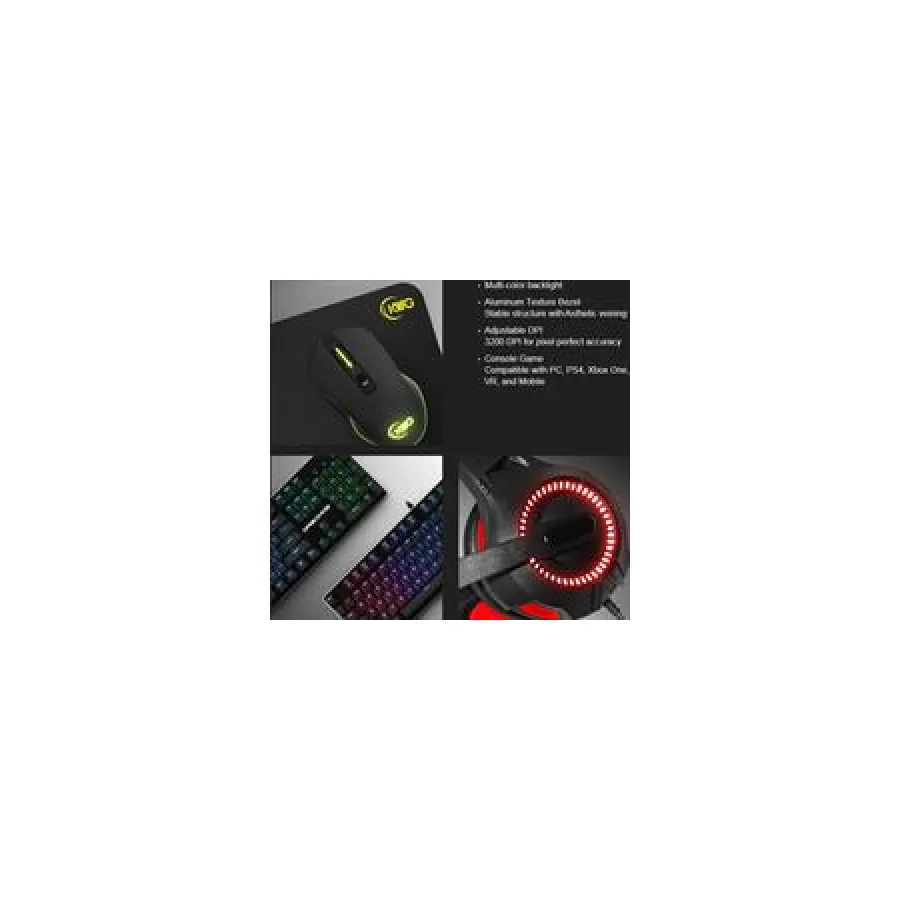 KWG Draco E1A 4 in 1 RGB Multi Colour Backlit Gaming Combo