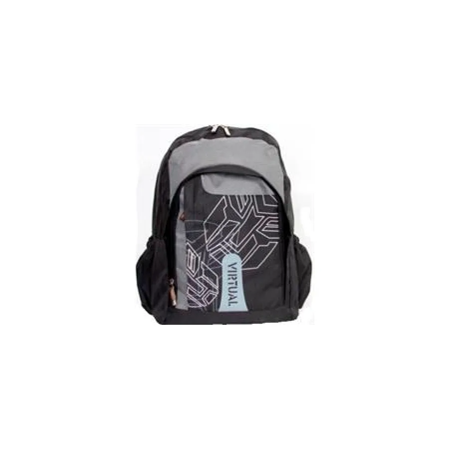 Macaroni Black and Grey Scolaro Student Backpack