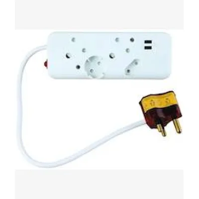 Ellies 4 Way Surge Multiplug Adaptor With USB Ports