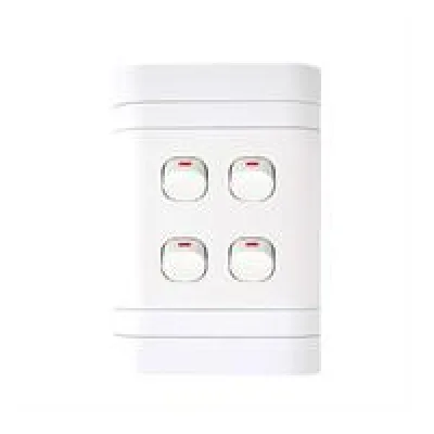 Lesco Flush Cover with 4 Lever 1 Way Switch