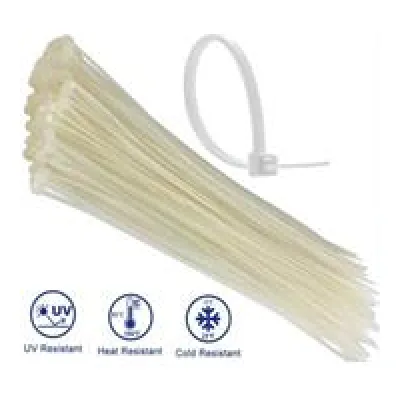 Noble 4.8 x 300mm Pack of 100 White Nylon Cable Ties
