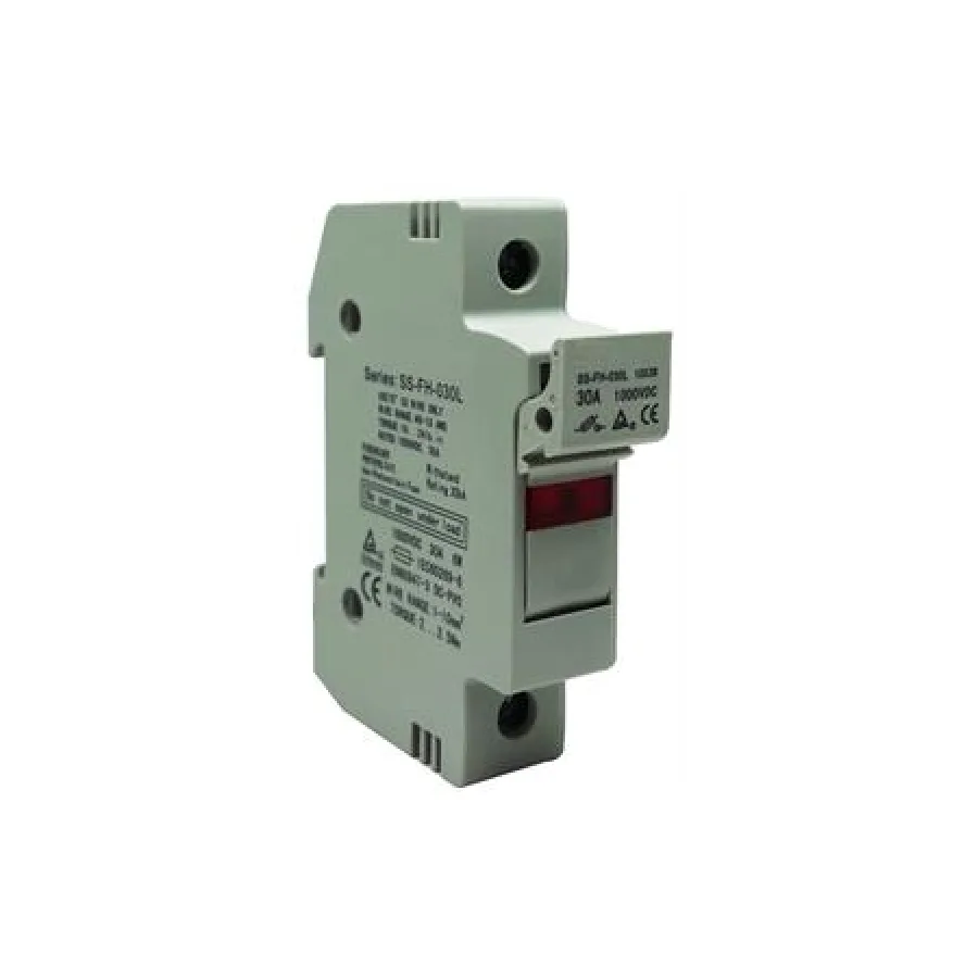 Solarix Rail Mount 1 Pole DC Fuse Holder With LED Indicator