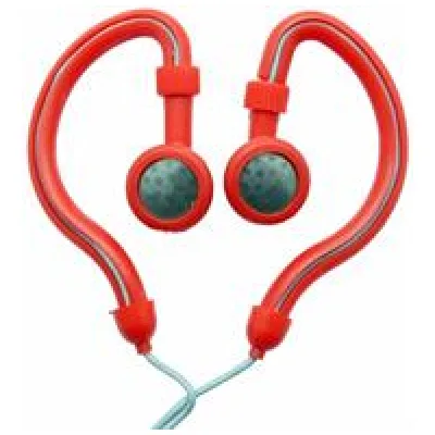Geeko Hook On Stereo Earphones Red