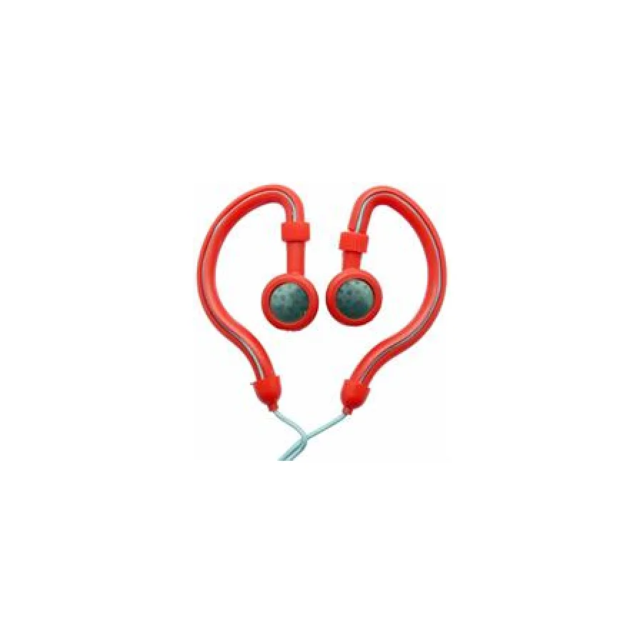 Geeko Hook On Stereo Earphones Red